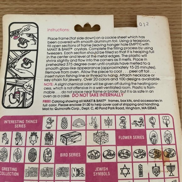 Vtg Disney Makit and Bakit Donald Duck Stained Glass Suncatchers Kit New 1980s - Picture 5 of 5